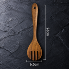 4-Piece Teak Wood Cooking Utensil Set