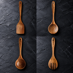 4-Piece Teak Wood Cooking Utensil Set